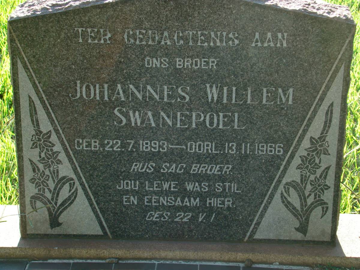 SWANEPOEL Johannes Willem 1893-1966