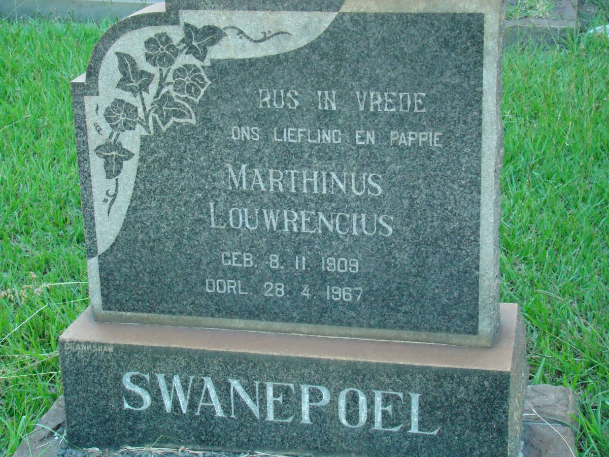 SWANEPOEL Marthinus Louwrencius 1909-1967
