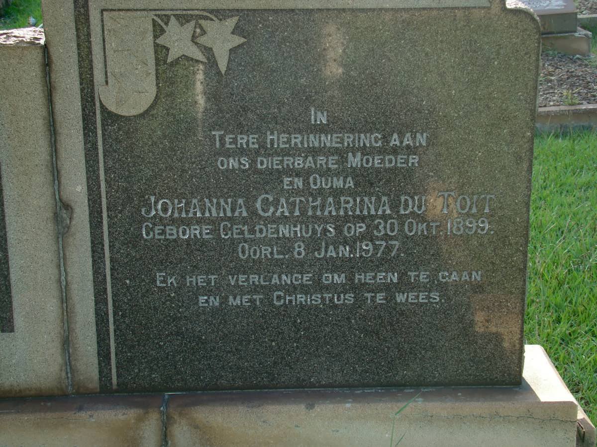 TOIT Johanna Catharina, du nee GELDENHUYS 1899-1977
