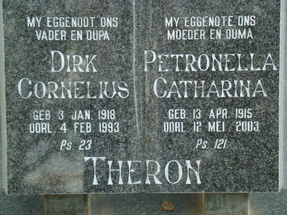 THERON Dirk Cornelius 1918-1993 &amp; Petronella Catharina 1915-2003