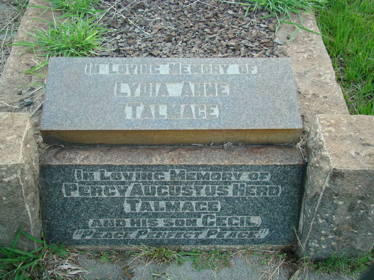 TALMAGE Percy August Herd &amp; Lydia Anne TALMAGE :: TALMAGE Cecil