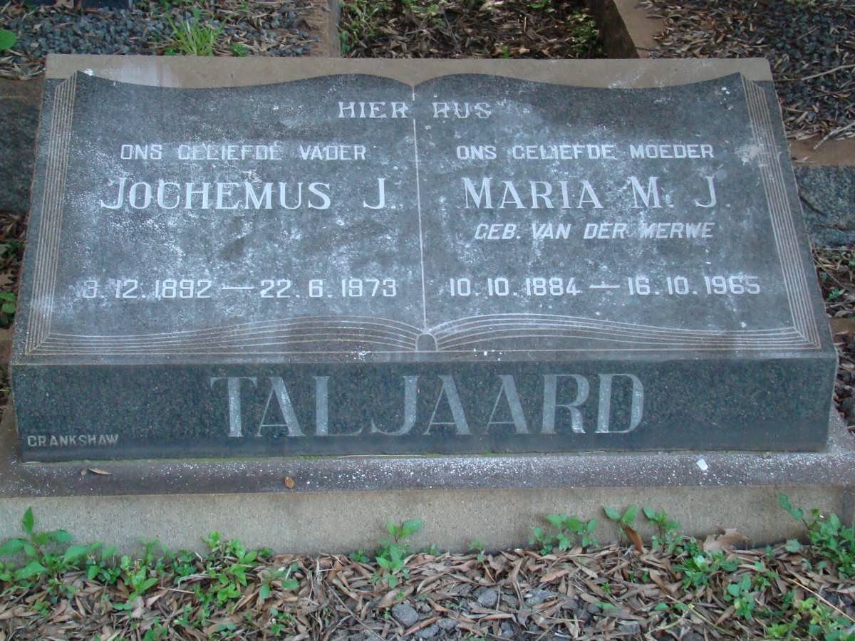 TALJAARD Jochemus J. 1892-1973 &amp; Maria M.J. VAN DER MERWE 1884-1965
