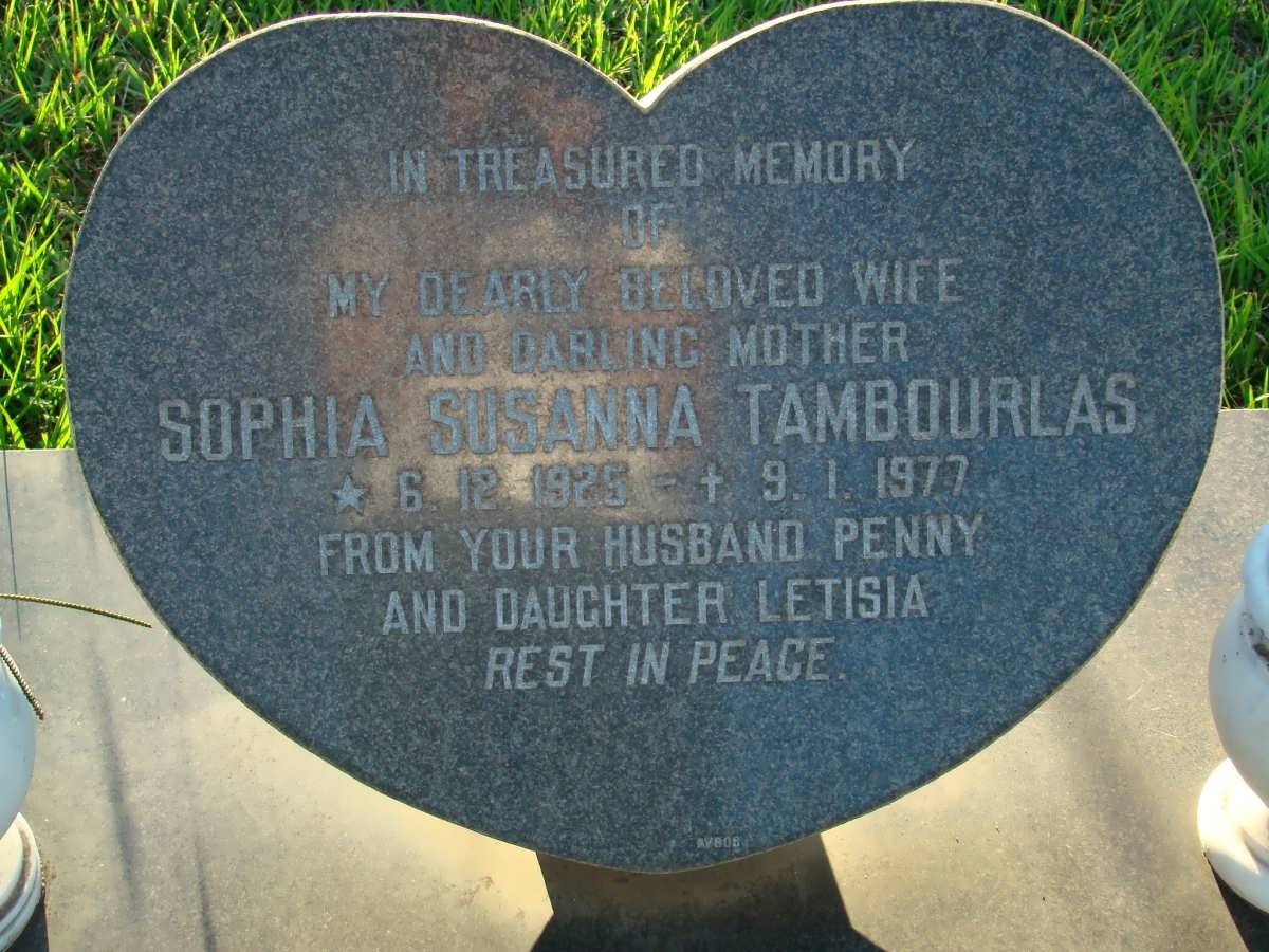 TAMBOURLAS Sophia Susanna 1925-1977