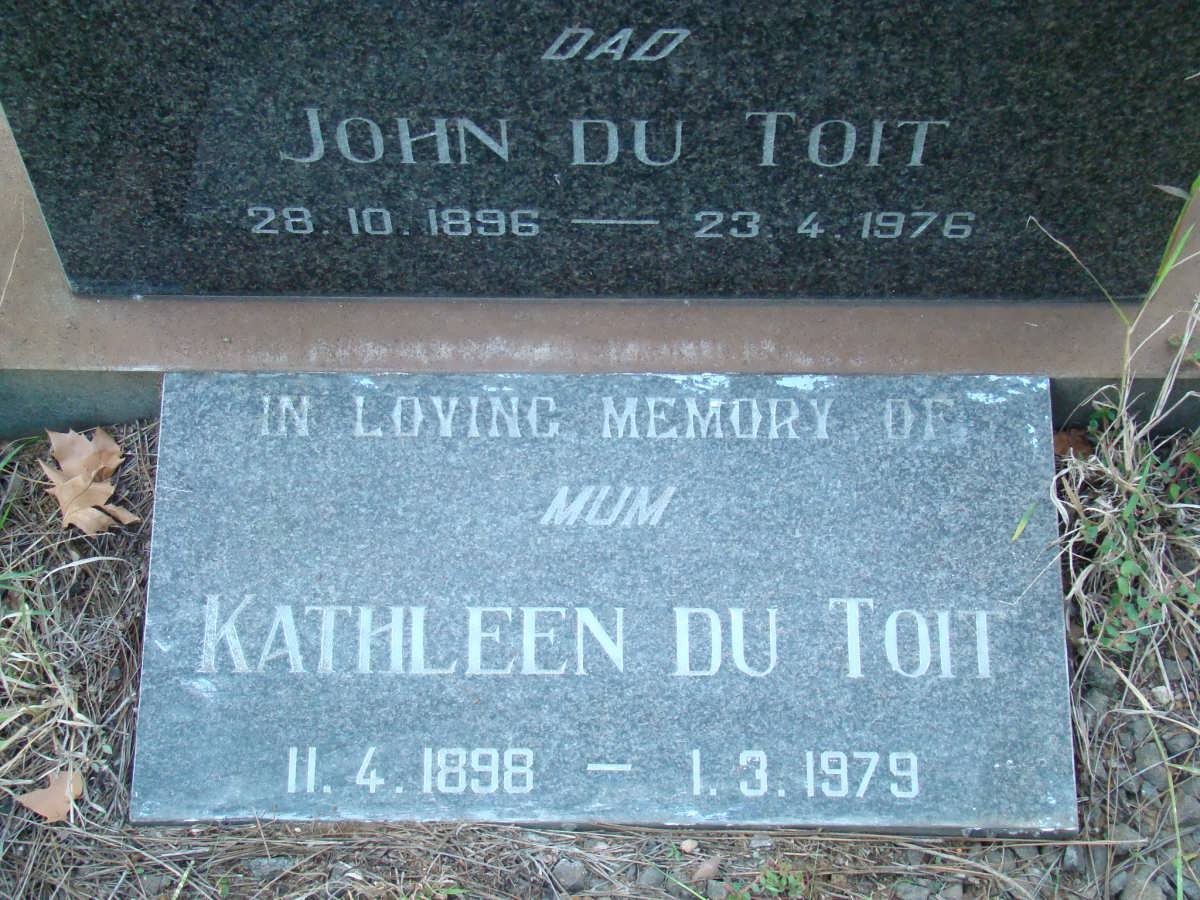 TOIT, du Kathleen 1898-1979
