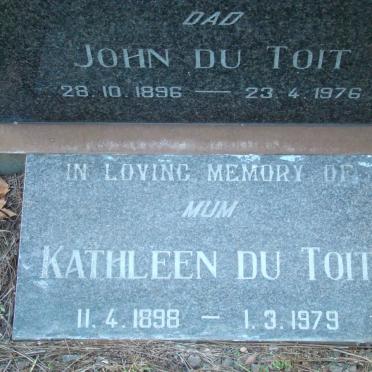 TOIT, du Kathleen 1898-1979