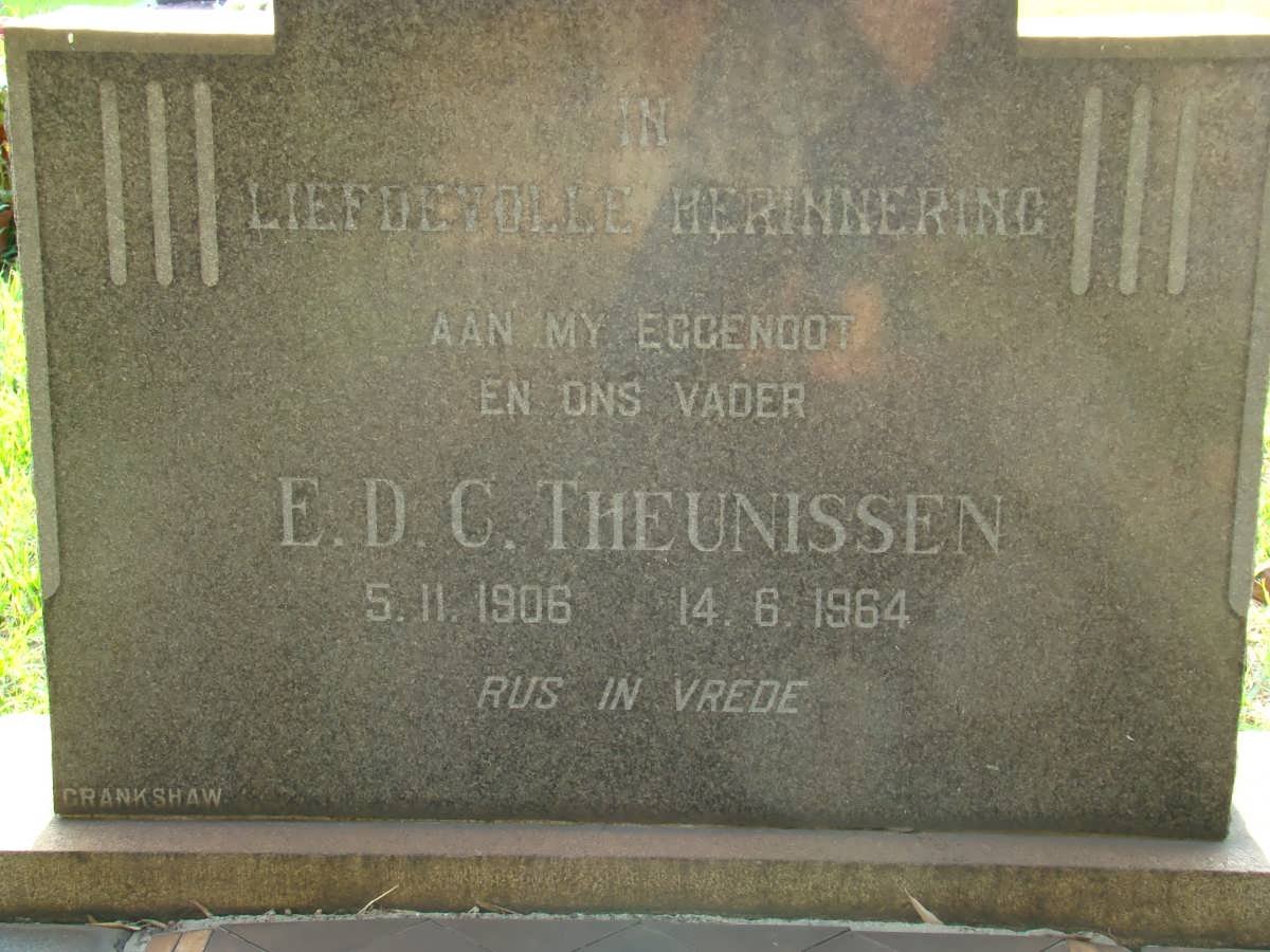 THEUNISSEN E.D.C. 1906-1964