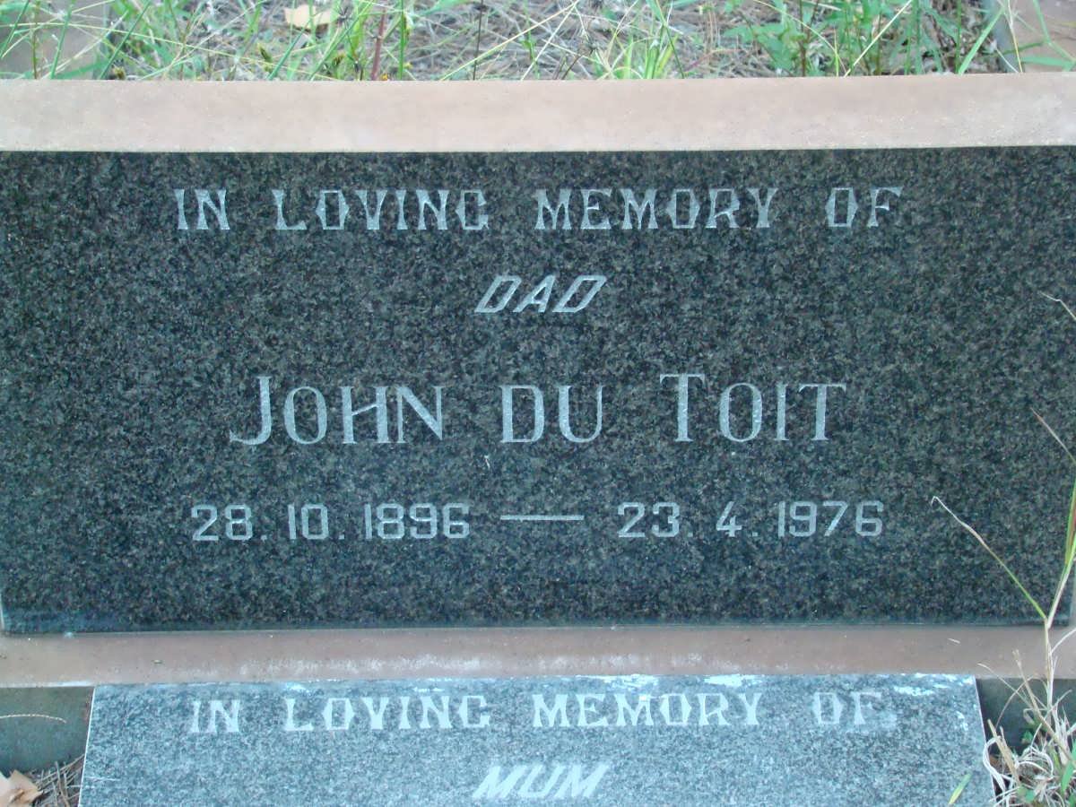 TOIT John, du 1896-1976
