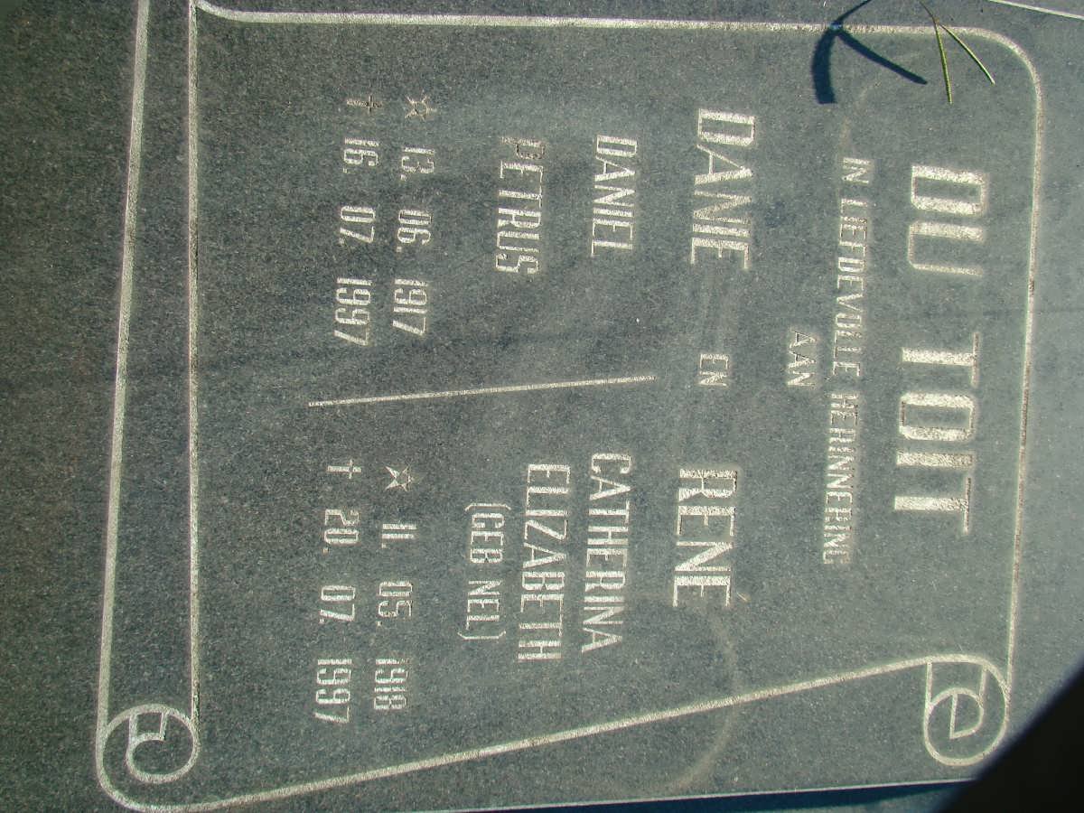 TOIT Daniel Petrus, du 1917-1997 &amp; René Catharina Elizabeth NEL 1918-1997