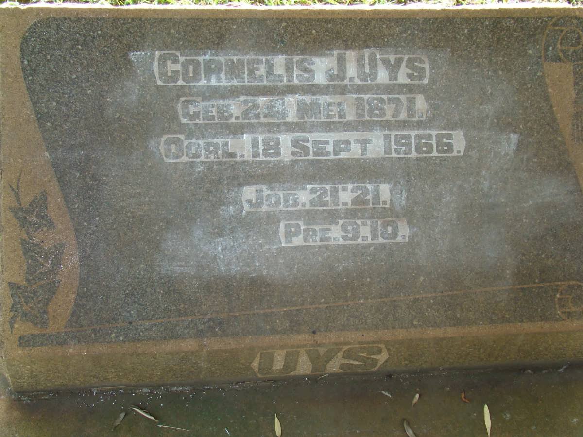 UYS Cornelius J. 1871-1966