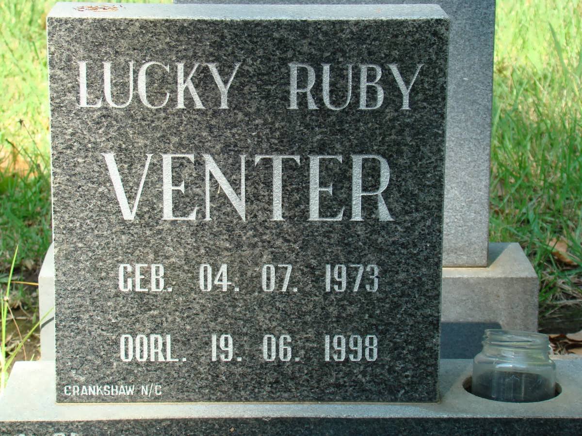 VENTER Lucky Ruby 1973-1998