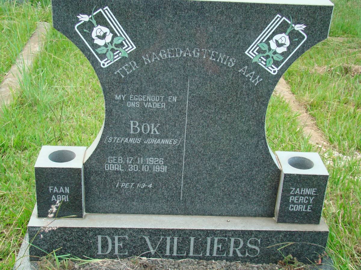 VILLIERS Stefanus Johannes, de 1926-1991