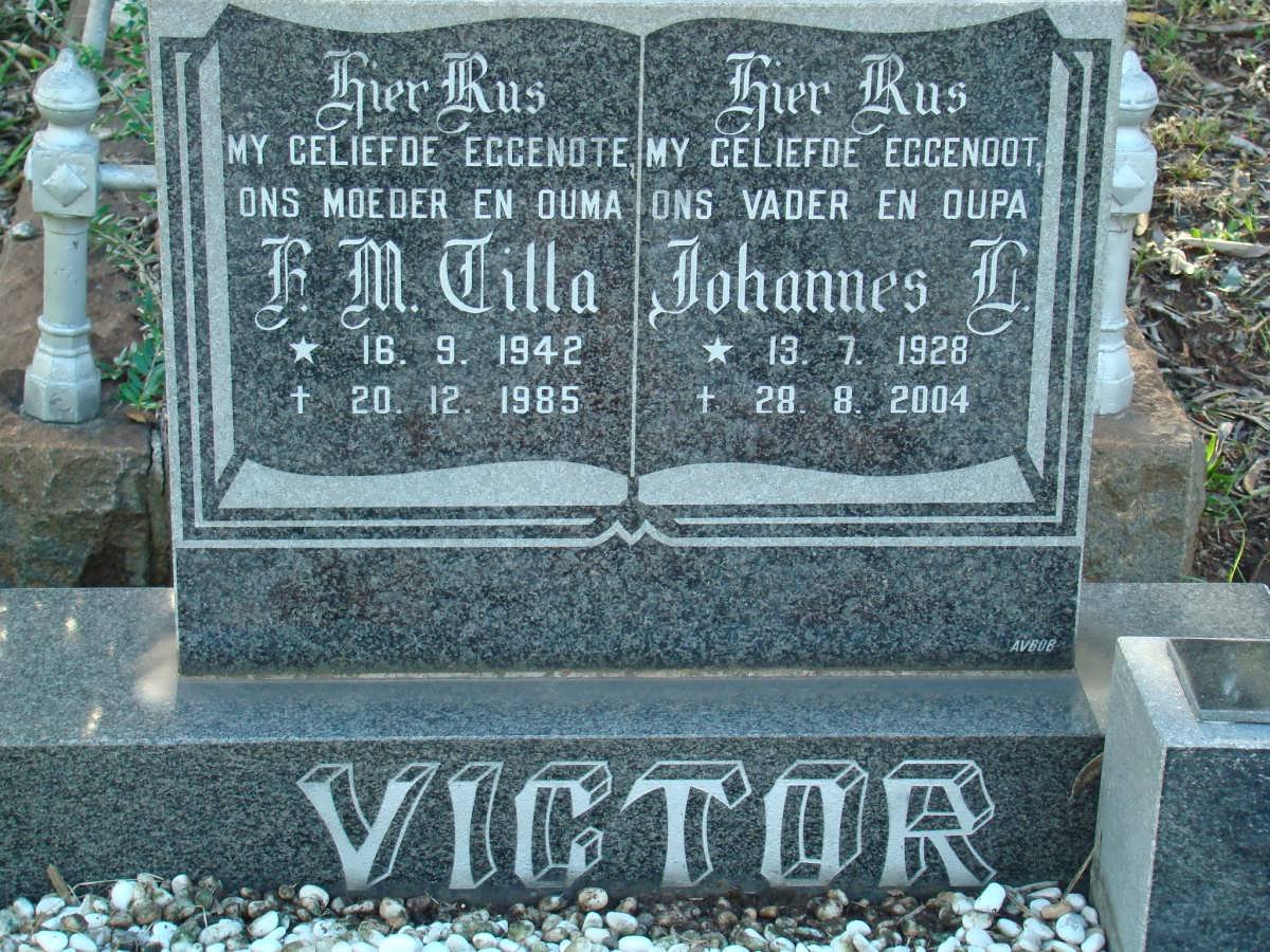 VICTOR Johannes G. 1928-2004 &amp; F.M. Villa 1942-1985