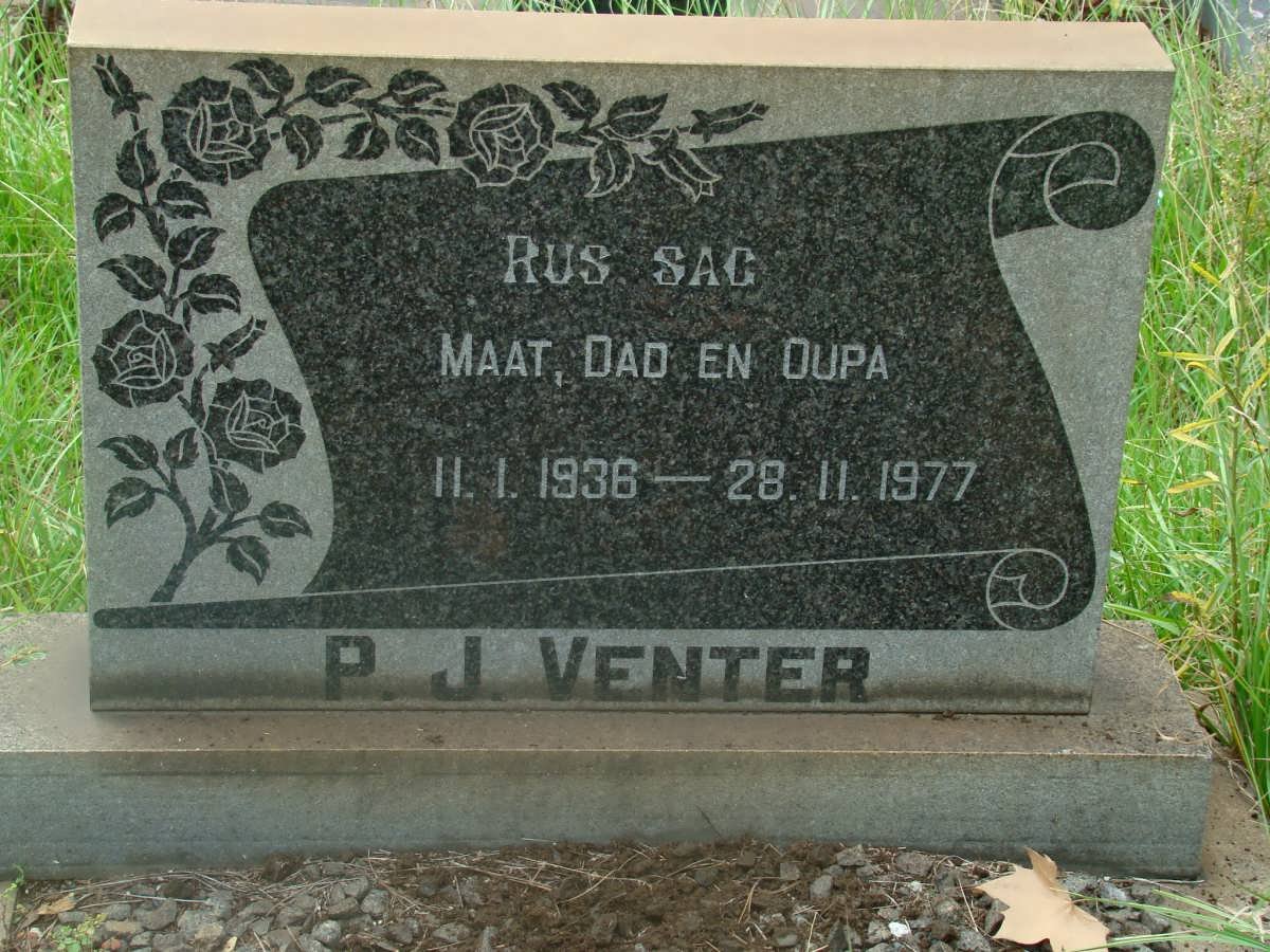 VENTER P.J. 1936-1977