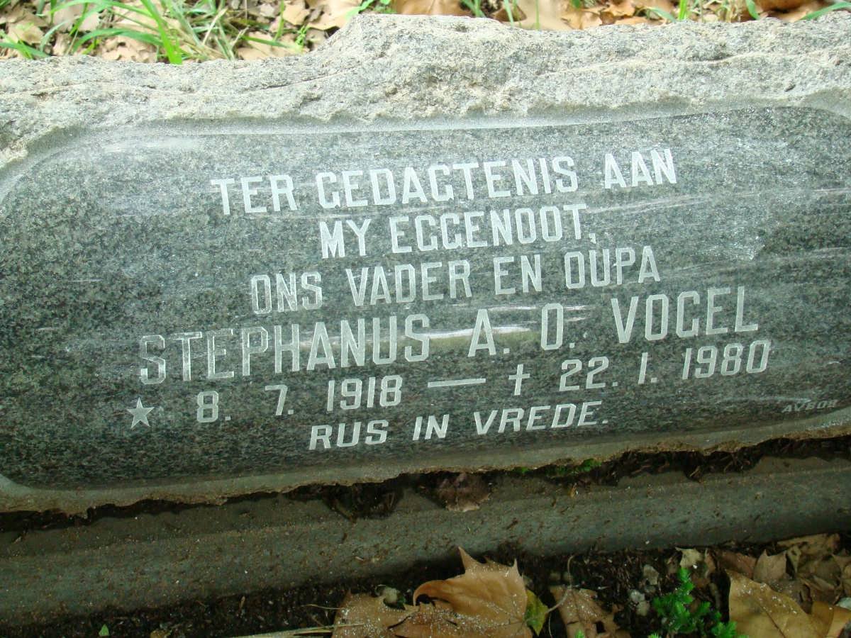 VOGEL Stephanus A.O. 1918-1980