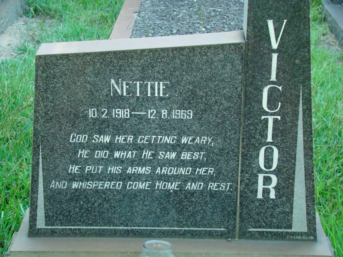 VICTOR Nettie 1918-1969