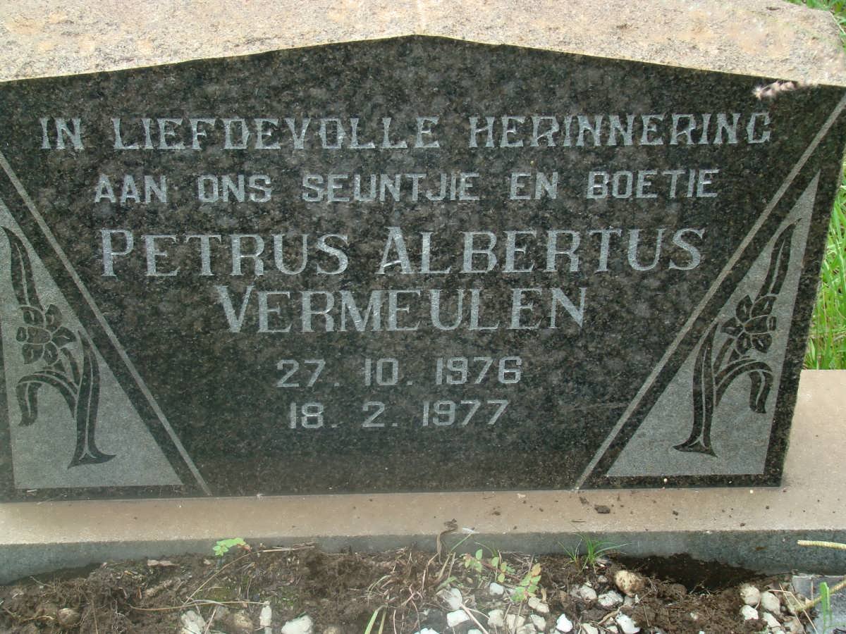 VERMEULEN Petrus Albertus 1976-1977