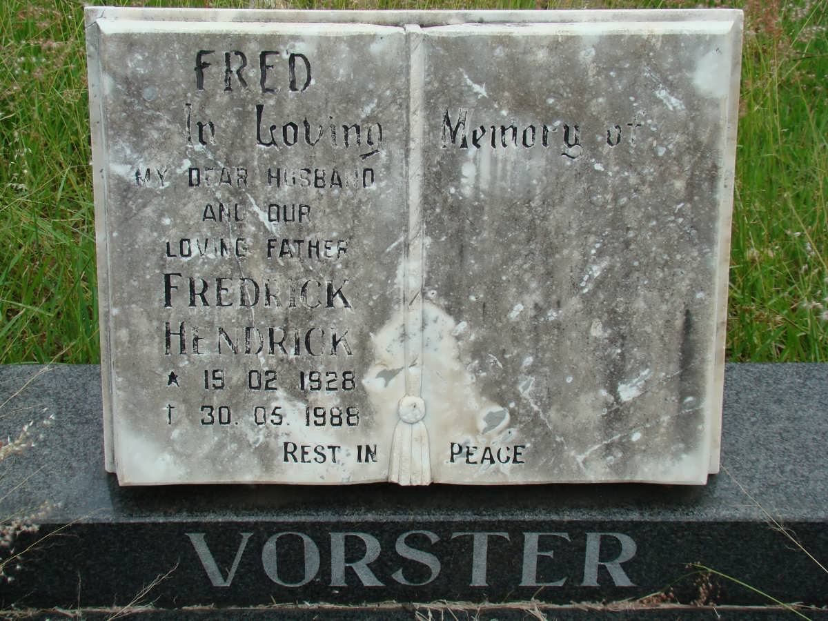 VORSTER Fredrick Hendrick 1928-1988