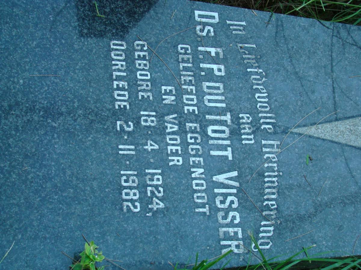VISSER F.P. du Toit 1924-1982