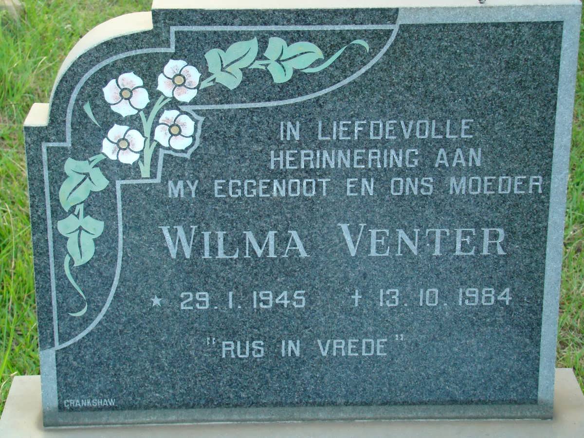 VENTER Wilma 1945-1984