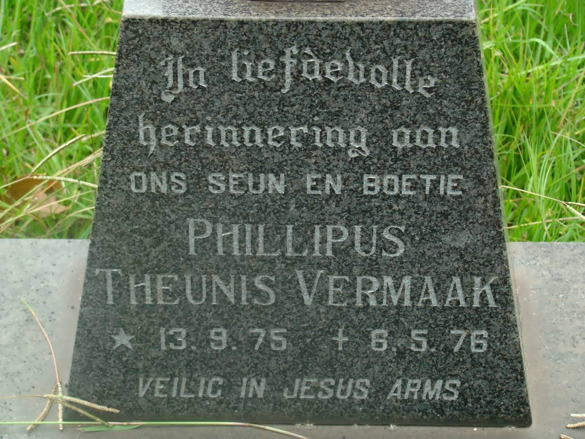 VERMAAK Phillipus Theunis 1975-1976