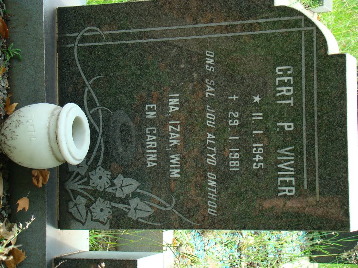 VIVIER Gert P. 1945-1981