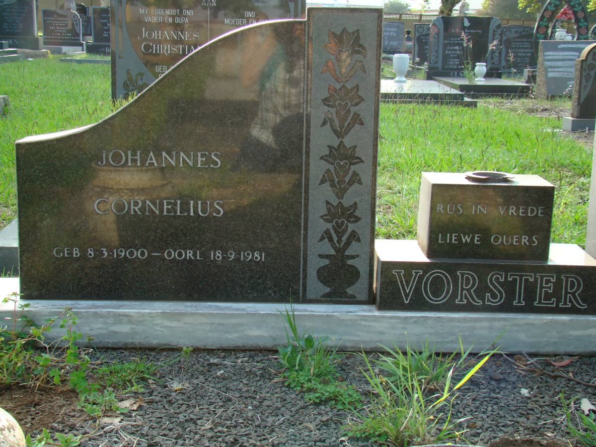 VORSTER Johannes Cornelius 1900-1981