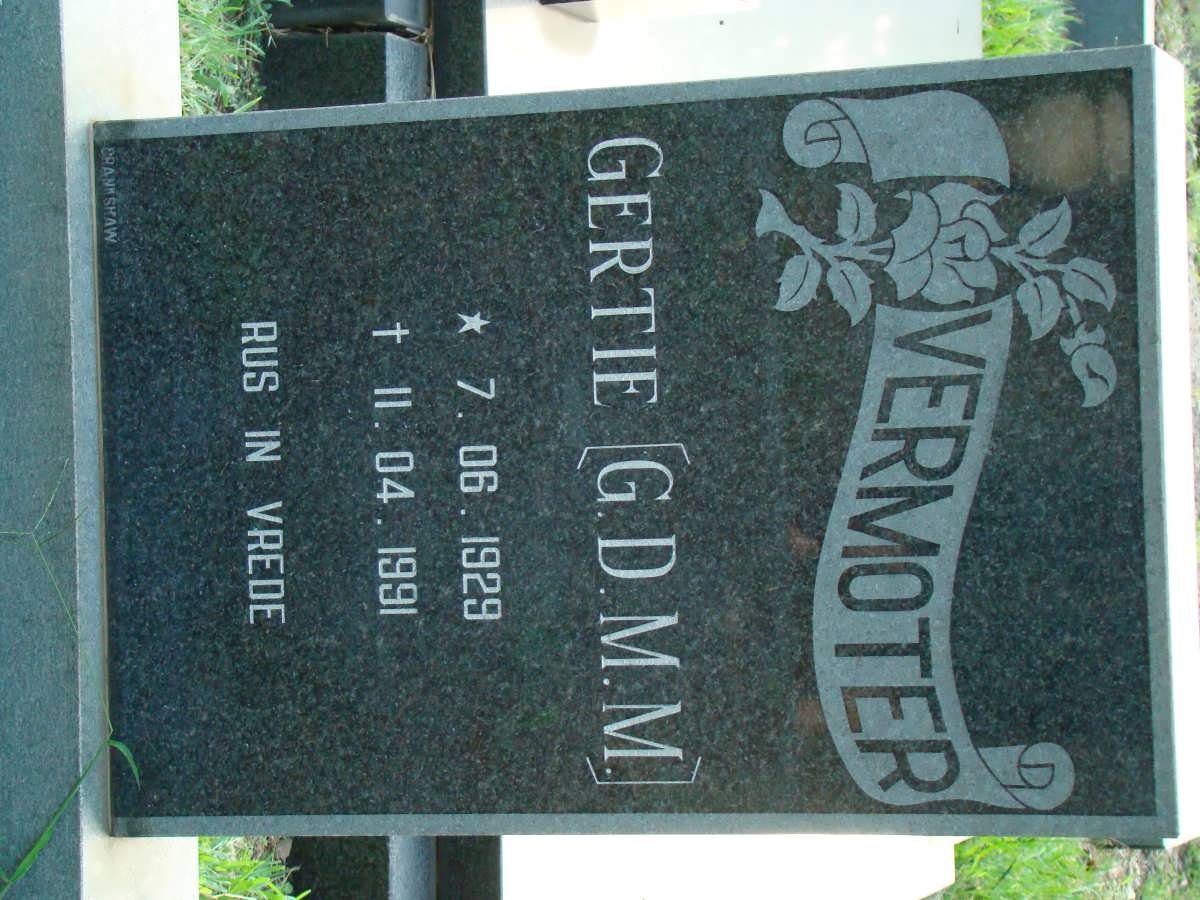 VERMOTER G.D.M.M. 1929-1991