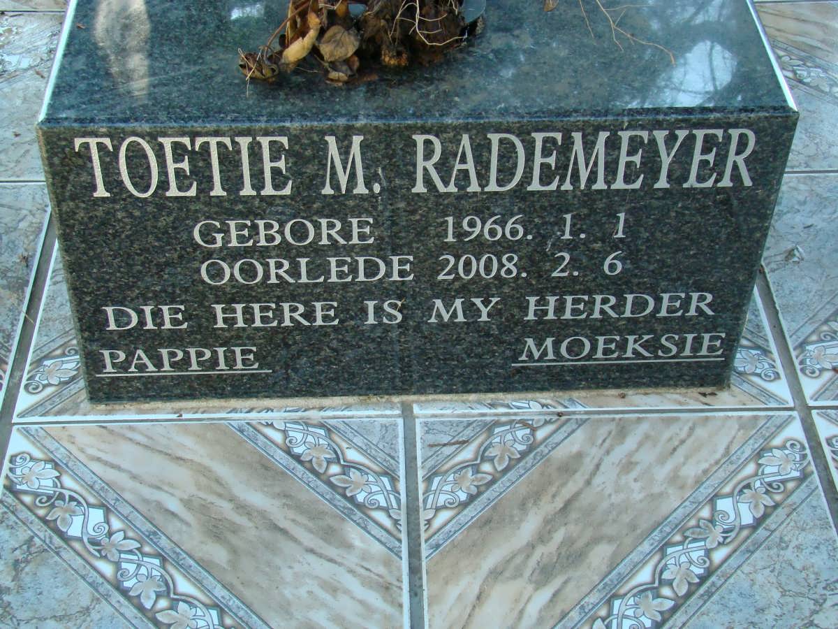 RADEMEYER Toetie M. 1966-2008