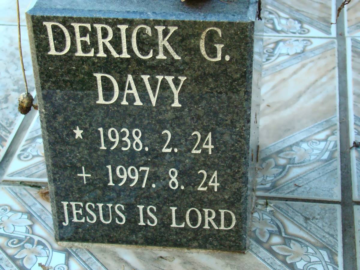 DAVY Derick G. 1938-1997