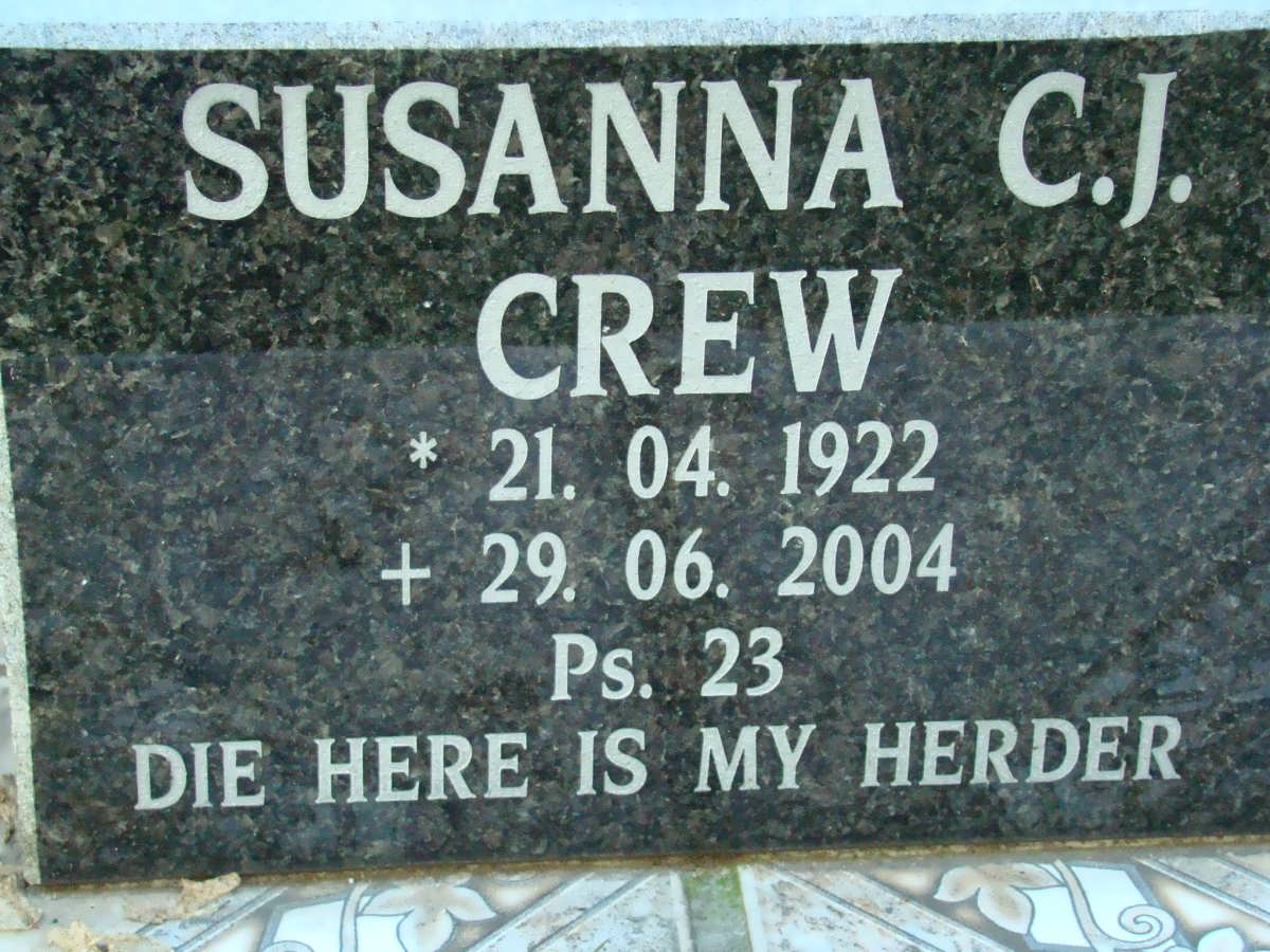 CREW Susanna C.J. 1922-2004