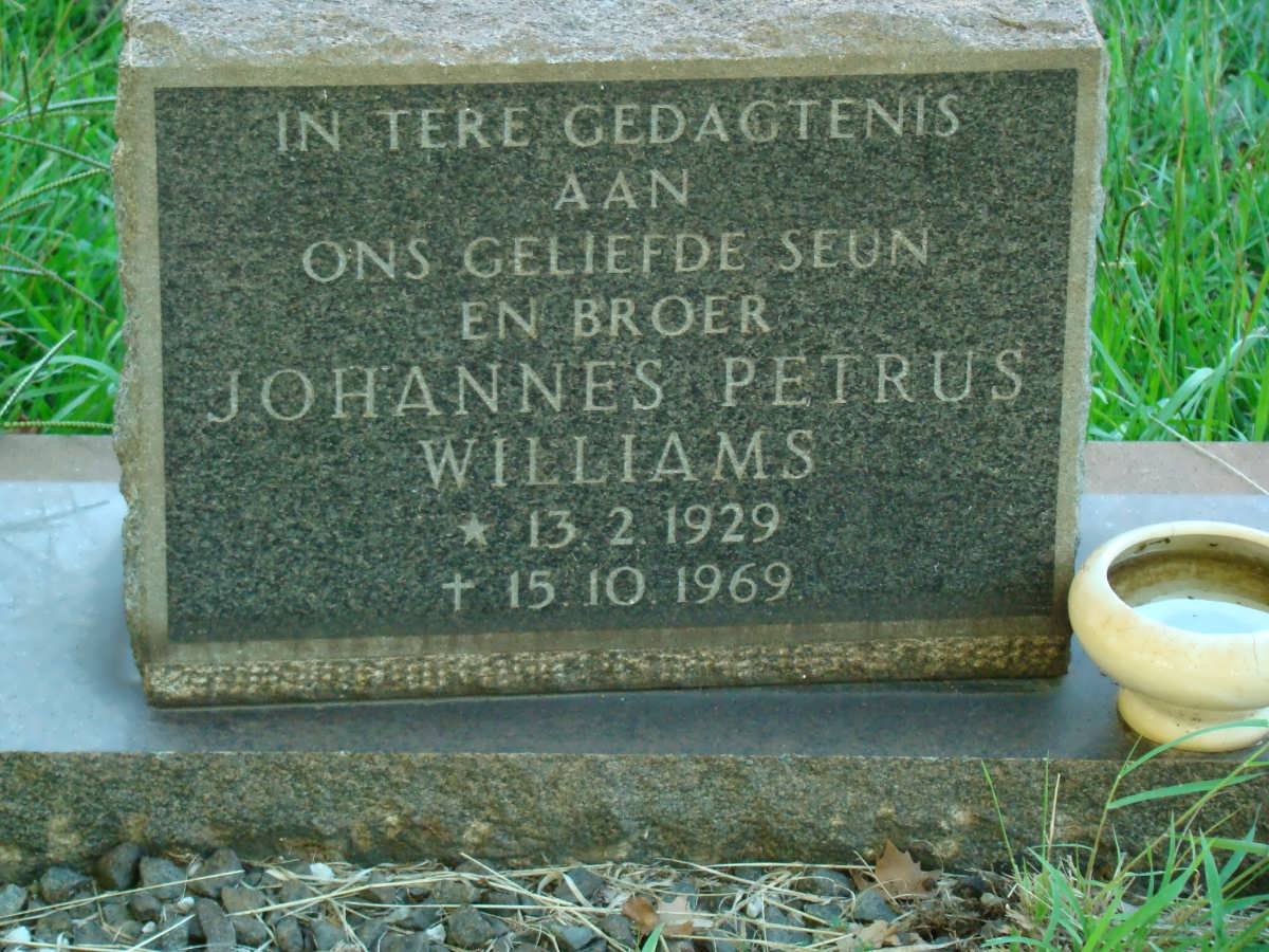 WILLIAMS Johannes Petrus 1929-1969