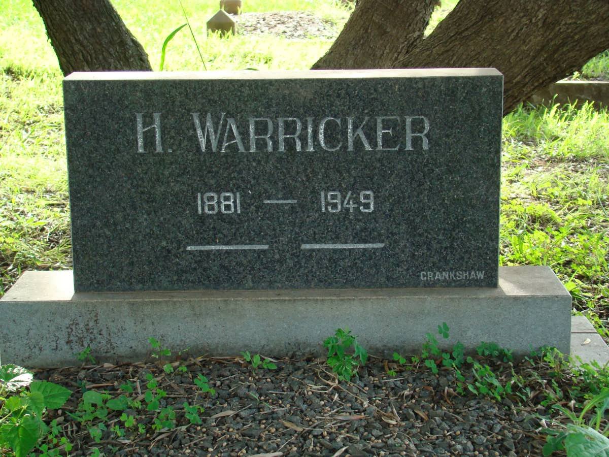 WARRICKER H. 1881-1949