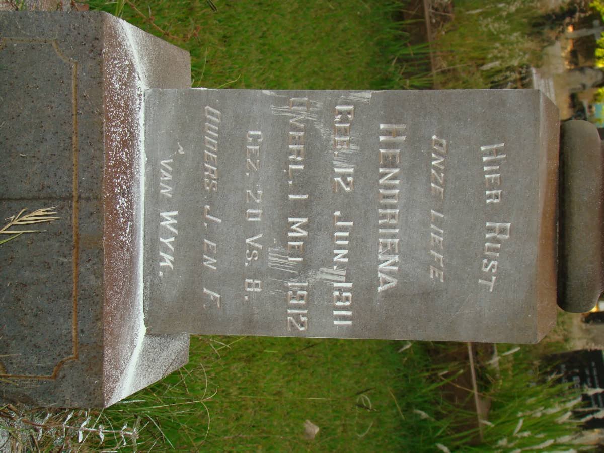 WYK Hendriena, van 1911-1912