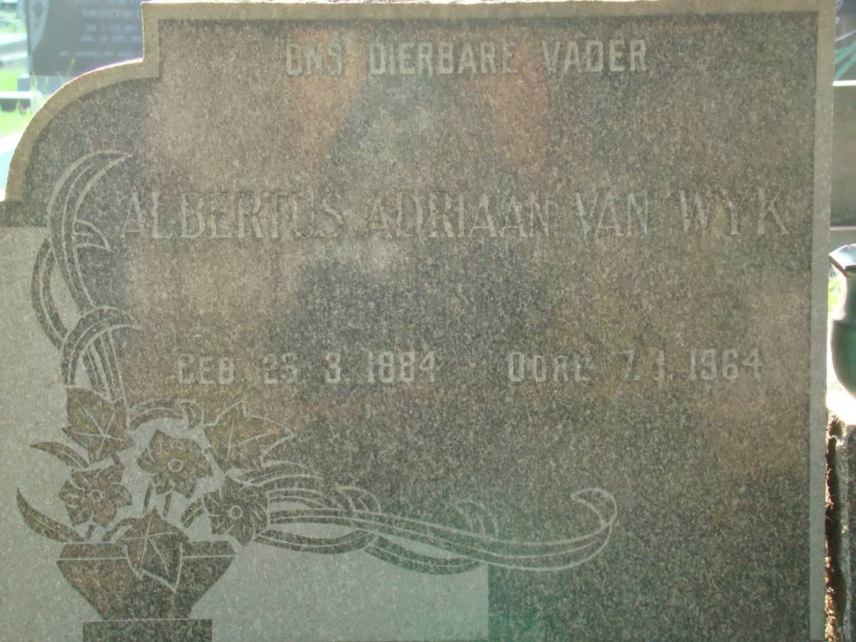 WYK Albertus Adriaan, van 1884-1964