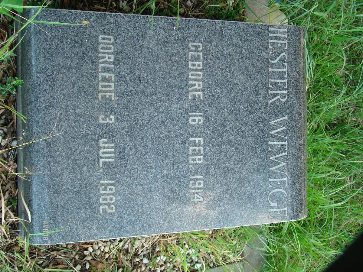 WEWEGE Hester 1914-1982
