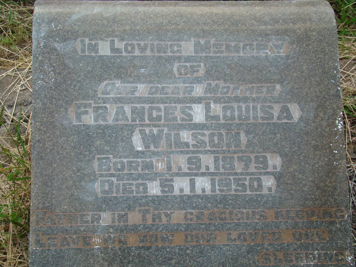 WILSON Frances Louisa 1879-1950