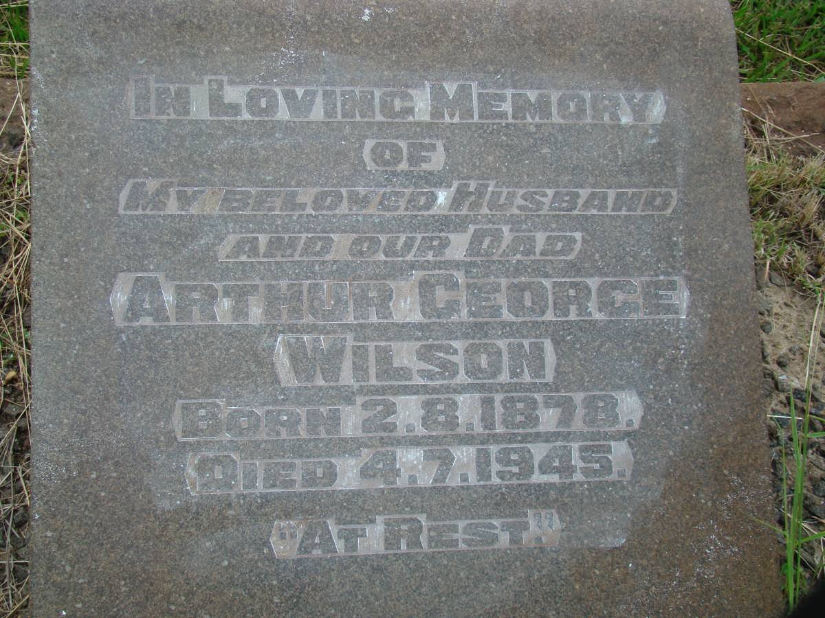 WILSON Arthur George 1878-1945
