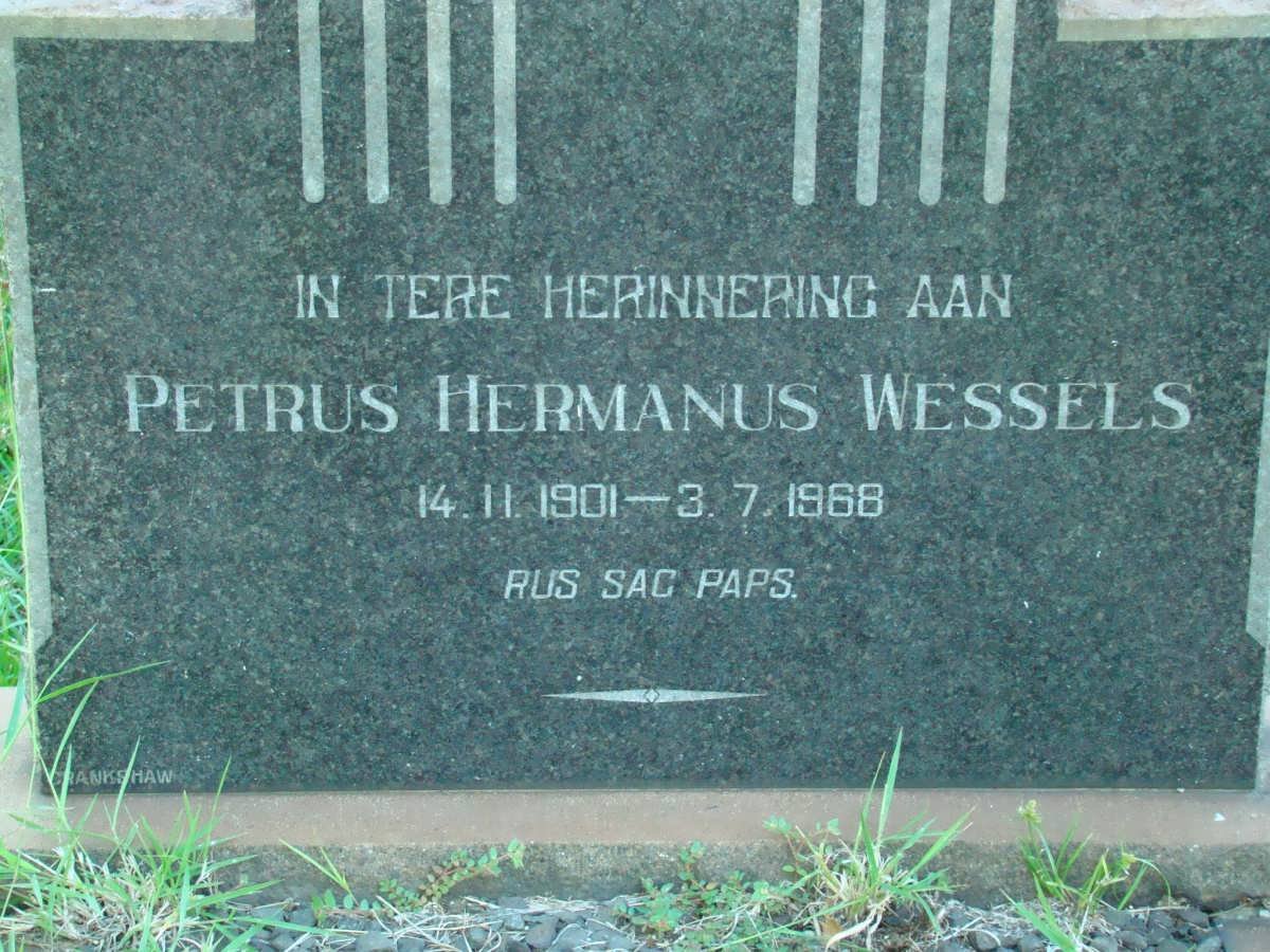 WESSELS Petrus Hermanus 1901-1968