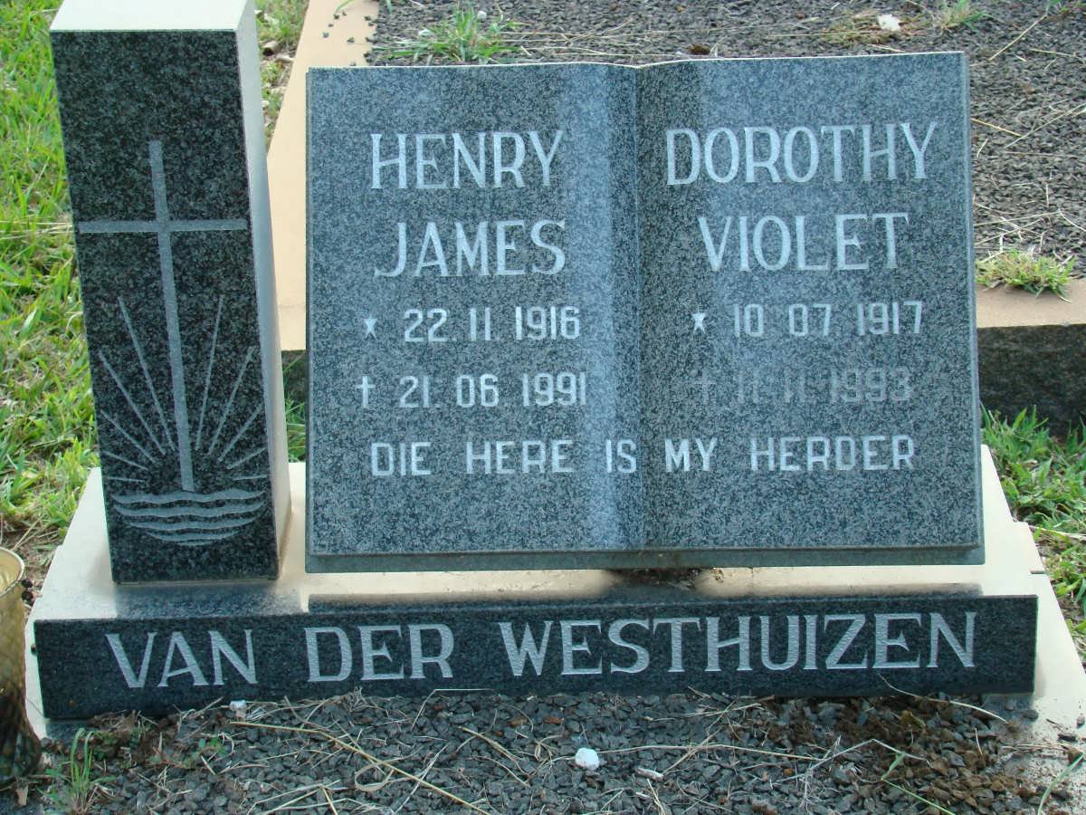 WESTHUIZEN Henry James, van der 1916-1991 &amp; Dorothy Violet 1917-1993
