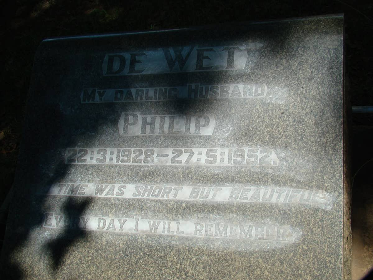 WET Philip, de 1928-1952