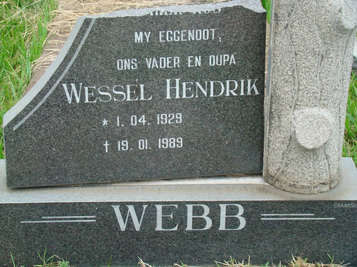 WEBB Wessel Hendrik 1929-1989