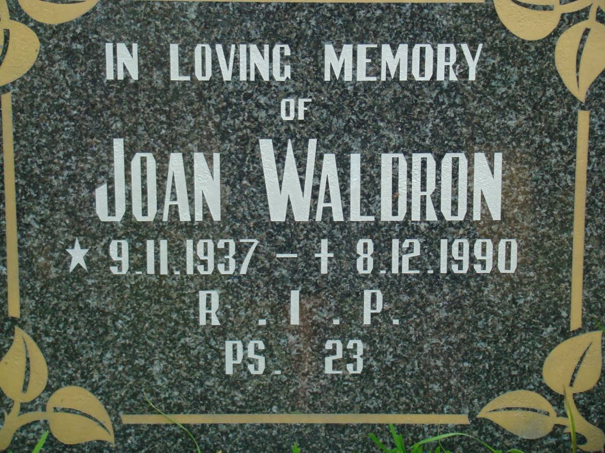 WALDRON Joan 1937-1990