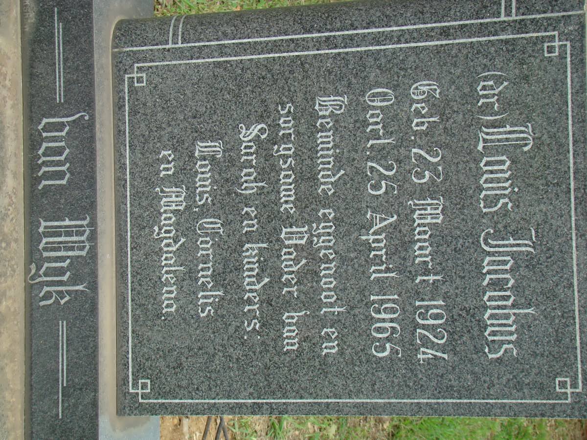 WYK Louis Jacobus, van 1924-1965