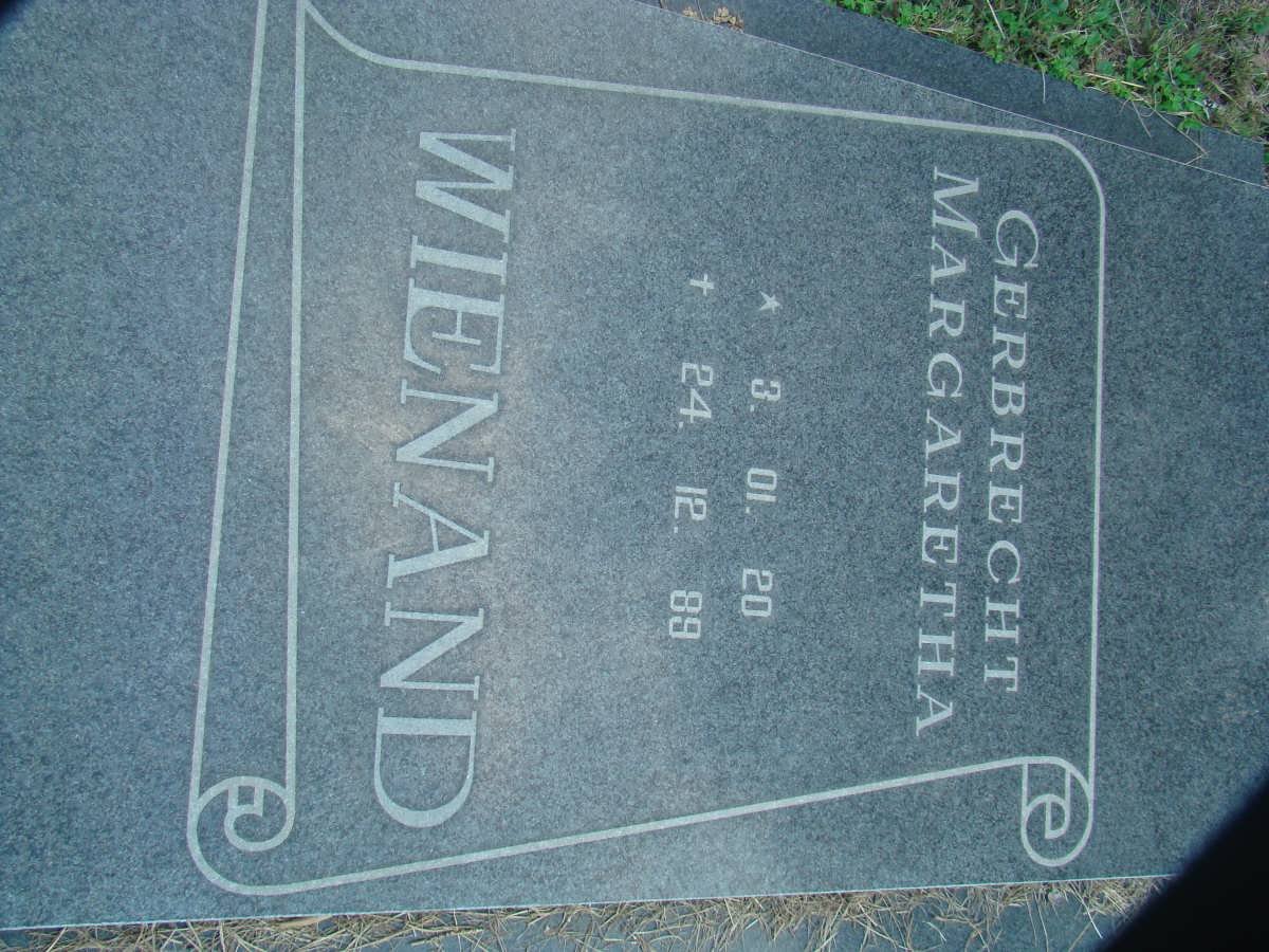 WIENAND Gerbrecht Margaretha 1920-1989