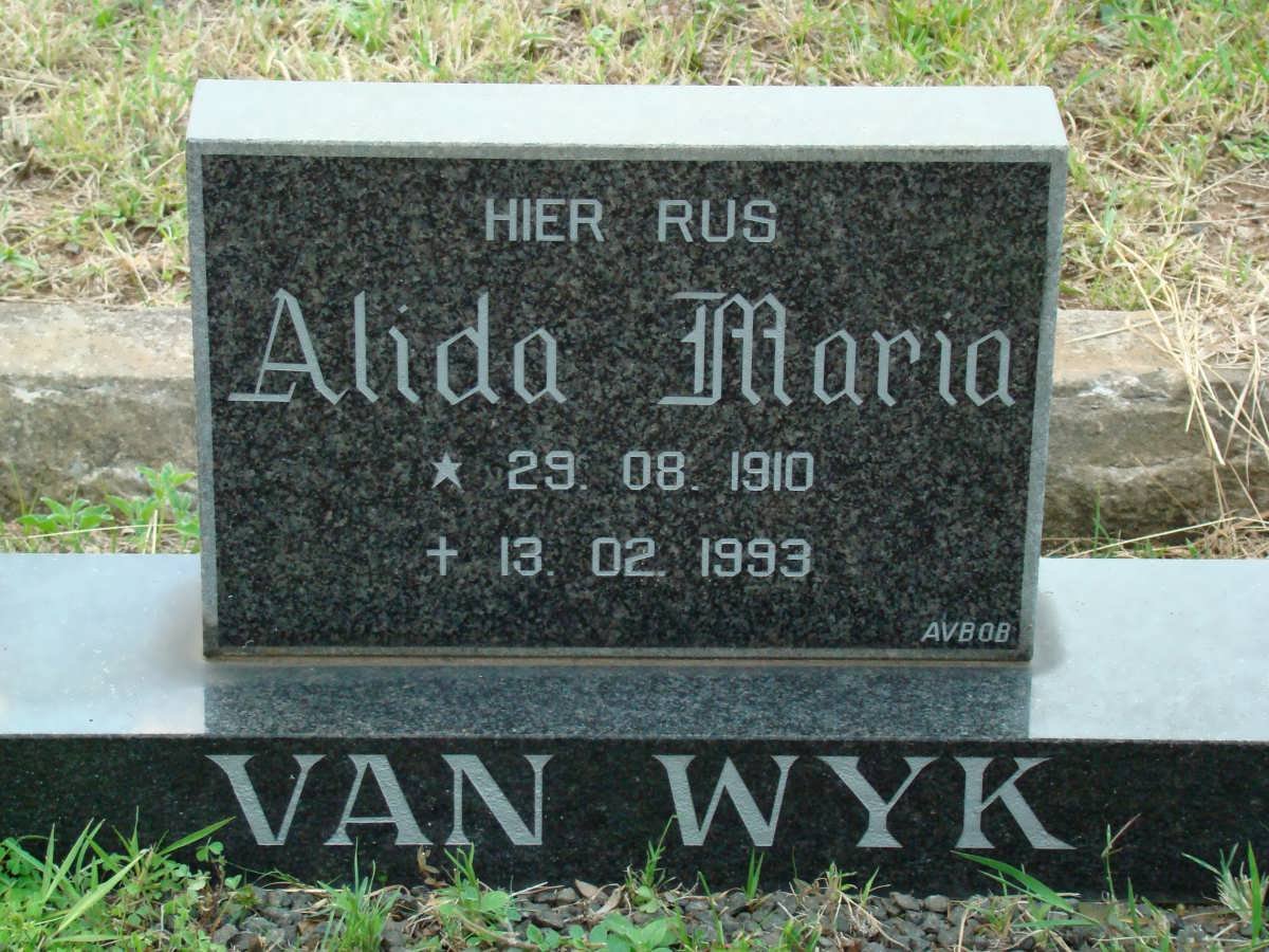 WYK Alida Maria, van 1910-1993