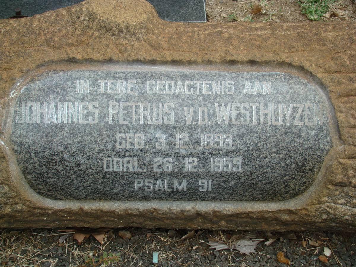 WESTHUYZEN Johannes Petrus, v.d. 1893-1959