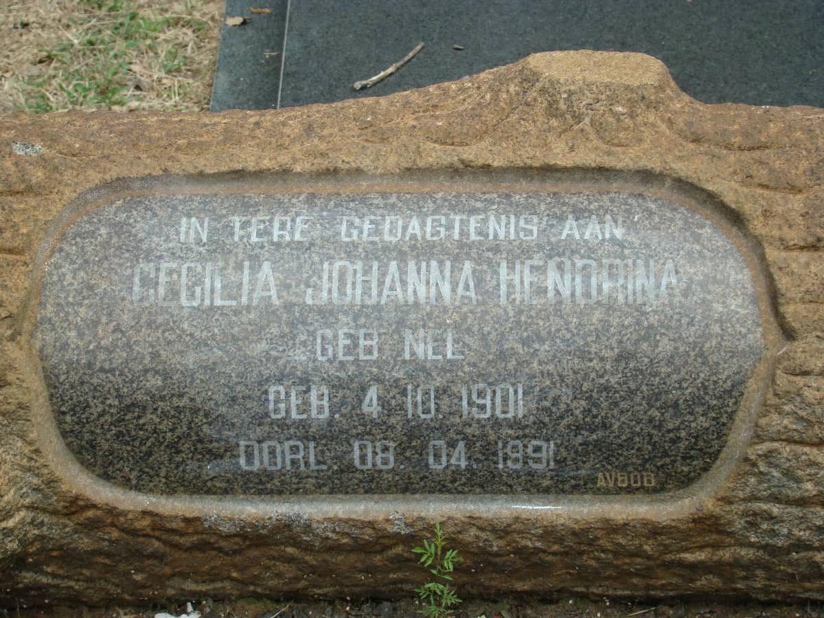 WESTHUYZEN Cecilia Johanna Hendrina nee NEL 1901-1991