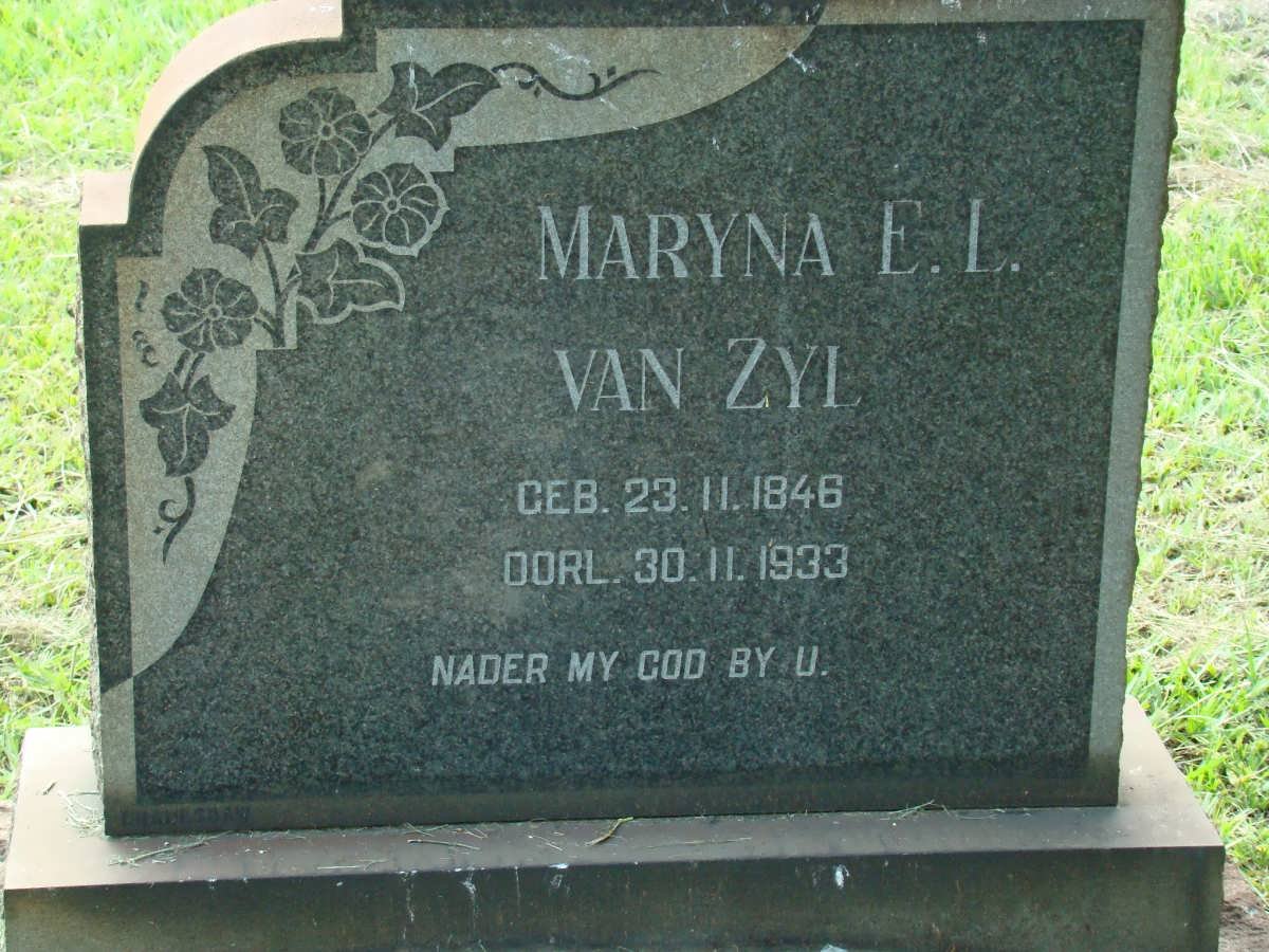 ZYL Maryna E.L., van 1846-1933