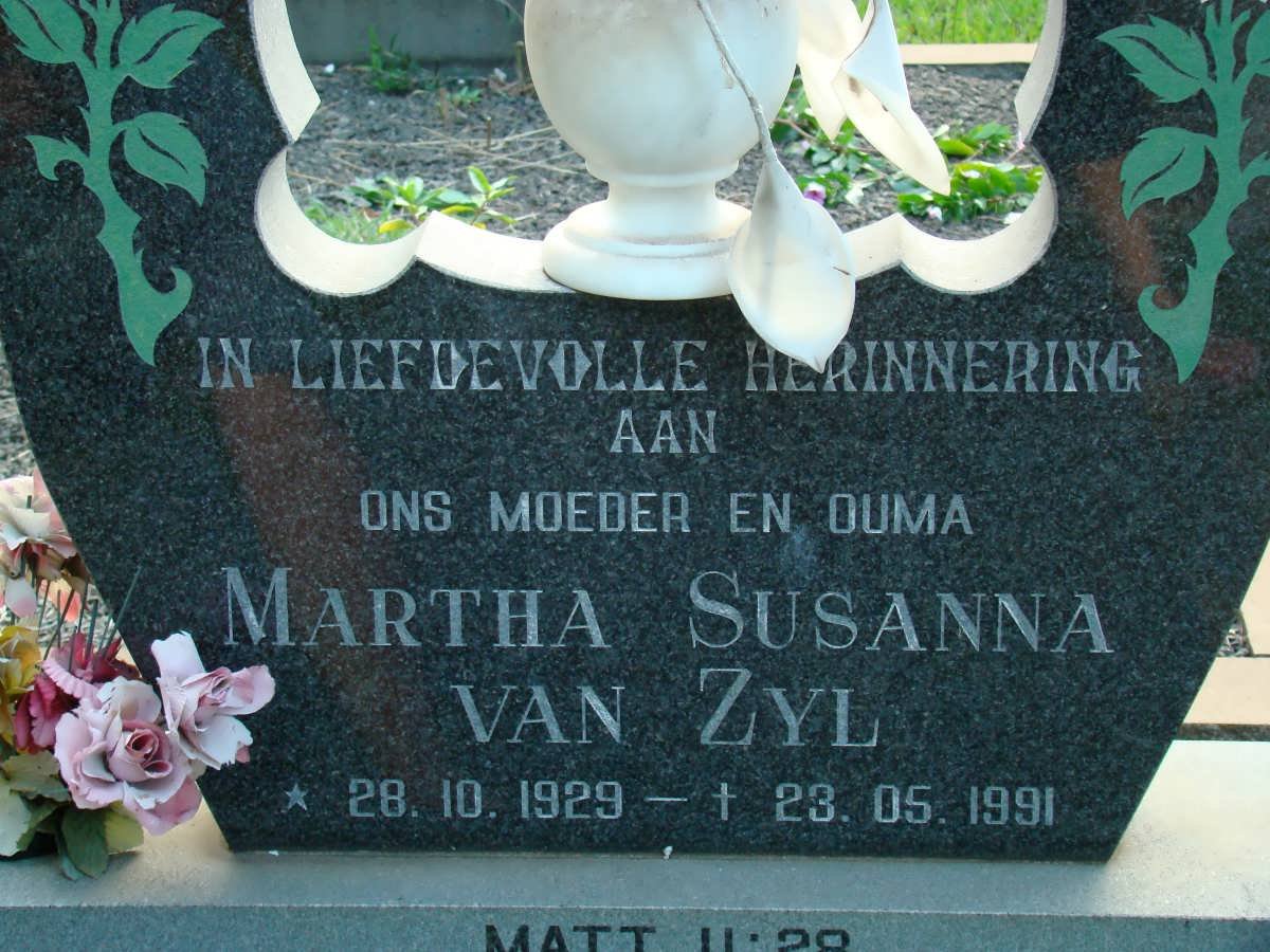 ZYL Martha Susanna, van 1929-1991