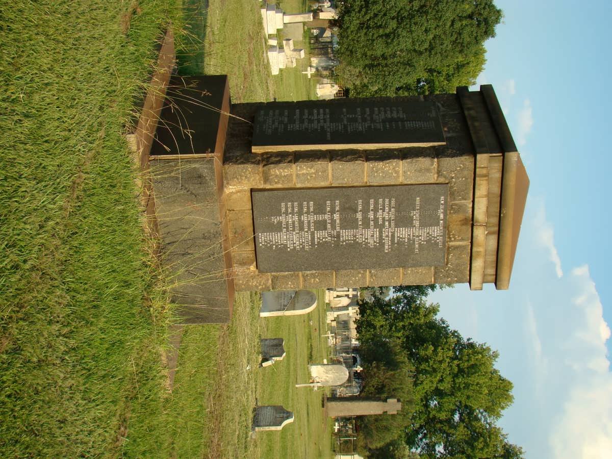 8. Memorial to British Officers &amp; Men who died in No. 1 Stationary Hospital at Charlestown